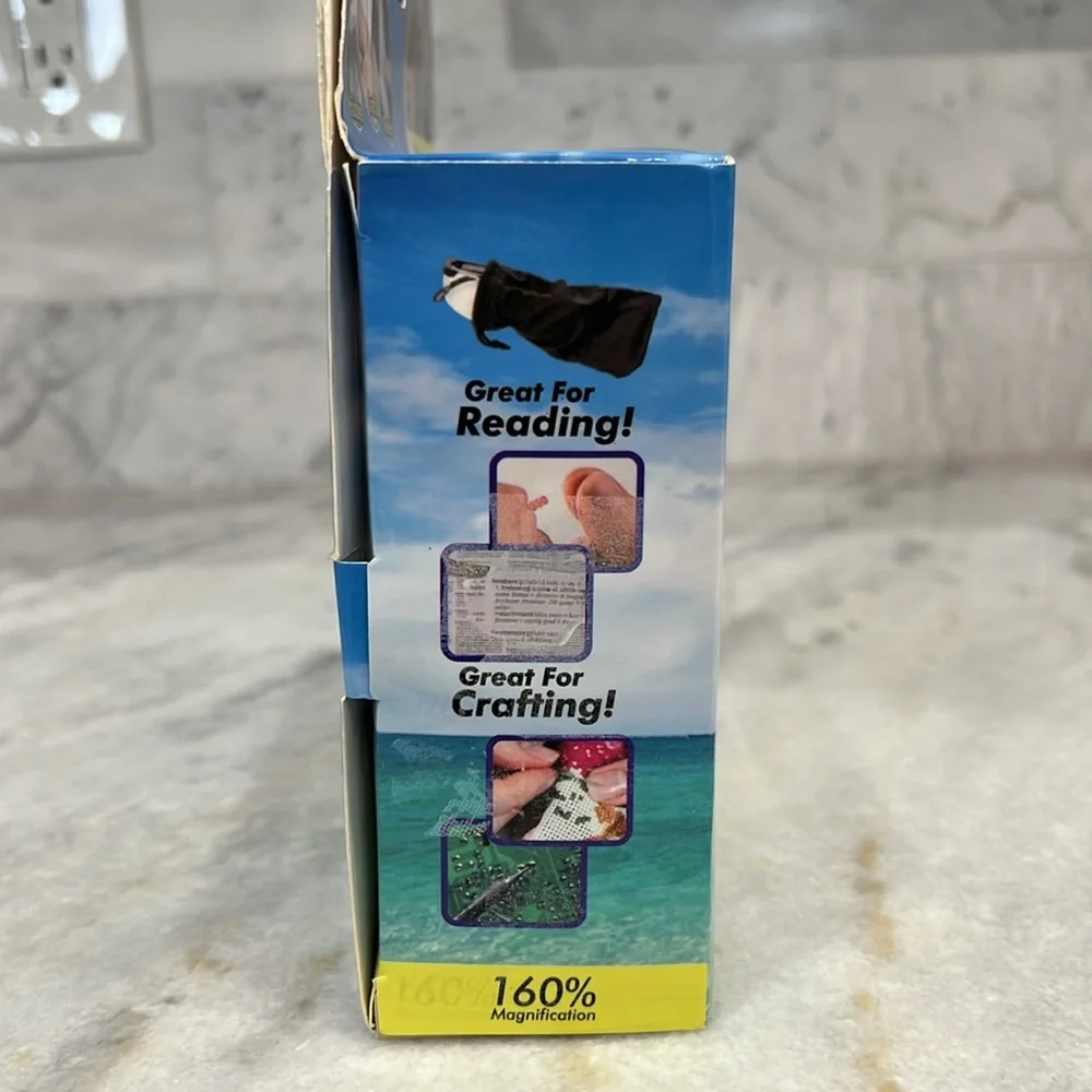 160% HANDS-FREE Magnifying Glasses with Bonus Aviator Glasses and Case